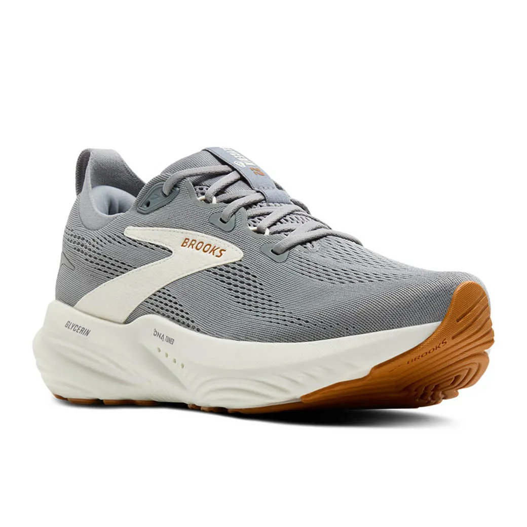 Mens Brooks Running Glycerin 22 in Coconut/Tea/ Blazing Yellow Durable Gear Stretchable Upper