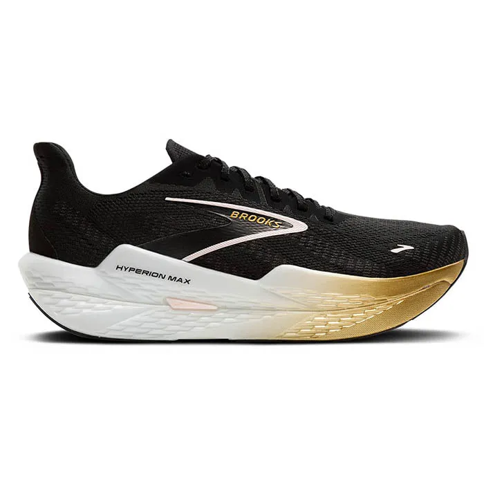 Mens Brooks Running Hyperion Max 2 in Black/Gold/Pink Flex Zones Engineering Eco Friendly Production