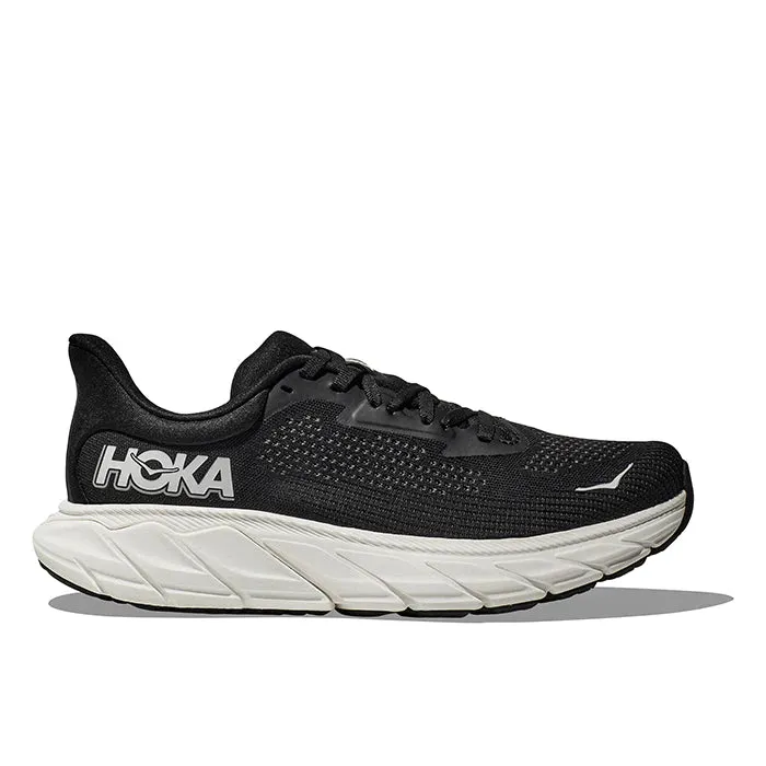Mens Hoka Arahi 7 Wide in Black/White Multi-functional lining