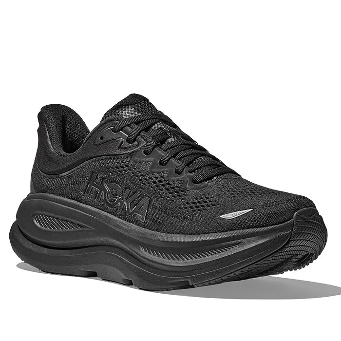 Trendy Choice Cushioned lining Mens Hoka Bondi 9 Extra Wide in Black/Black