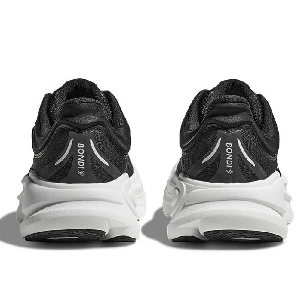 Supportive Footbed Mens Hoka Bondi 9 Extra Wide in Black/White
