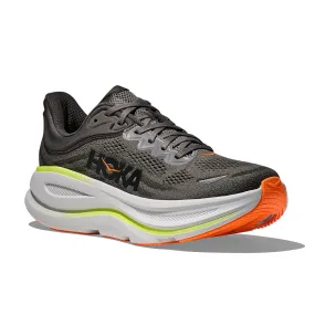 Durable Build Fitness Footwear Mens Hoka Bondi 9 in Asphalt Grey/ Gravel