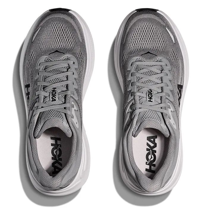 Mens Hoka Bondi 9 in Galactic Grey/Stellar Grey Home Style