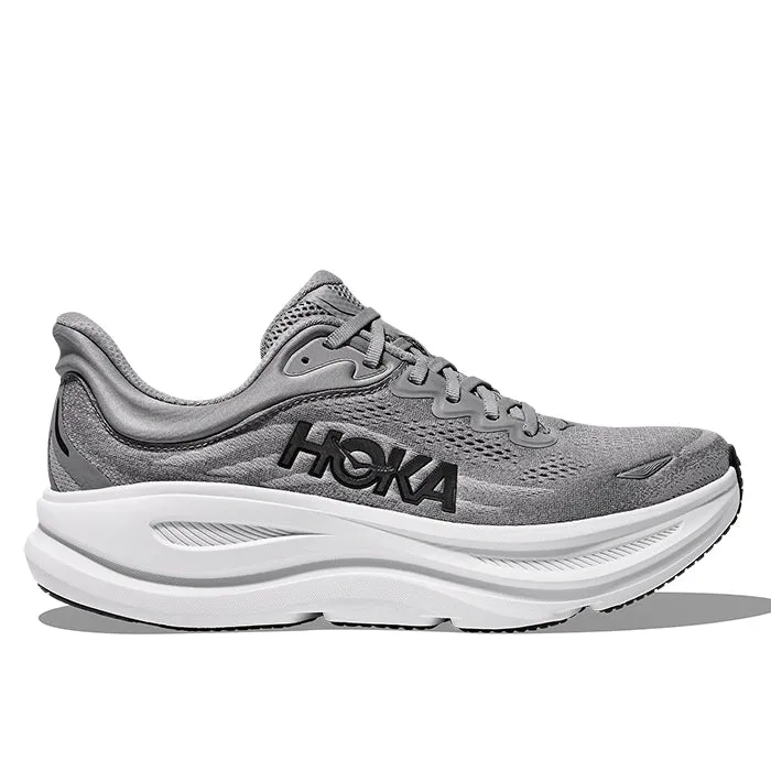 Jump Support Mens Hoka Bondi 9 in Galactic Grey/Stellar Grey