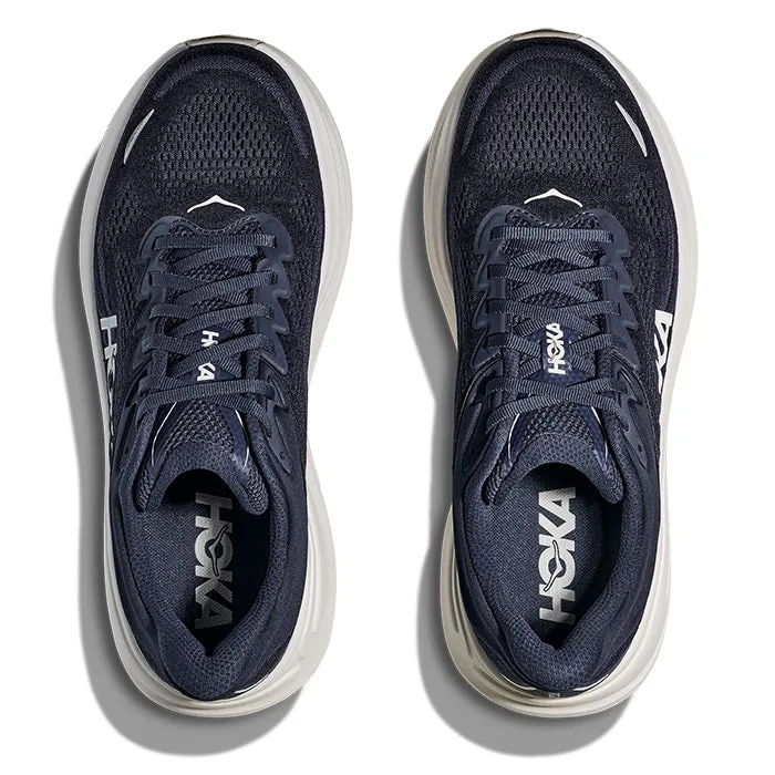 Dual Density Foam Jump Friendly Mens Hoka Bondi 9 in Varsity Navy/White