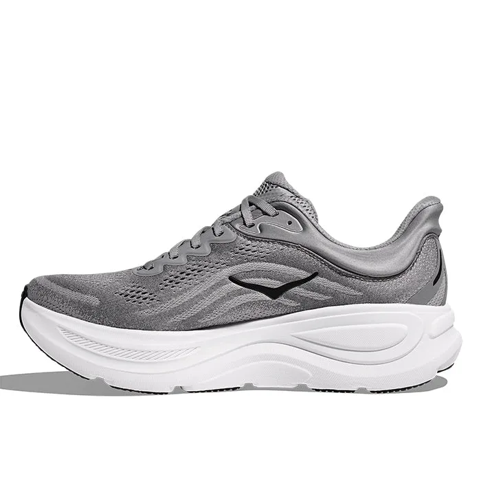 Hyper Responsive Cushion Shock Absorbing Technology Mens Hoka Bondi 9 Wide in Galactic Grey/Stellar Grey