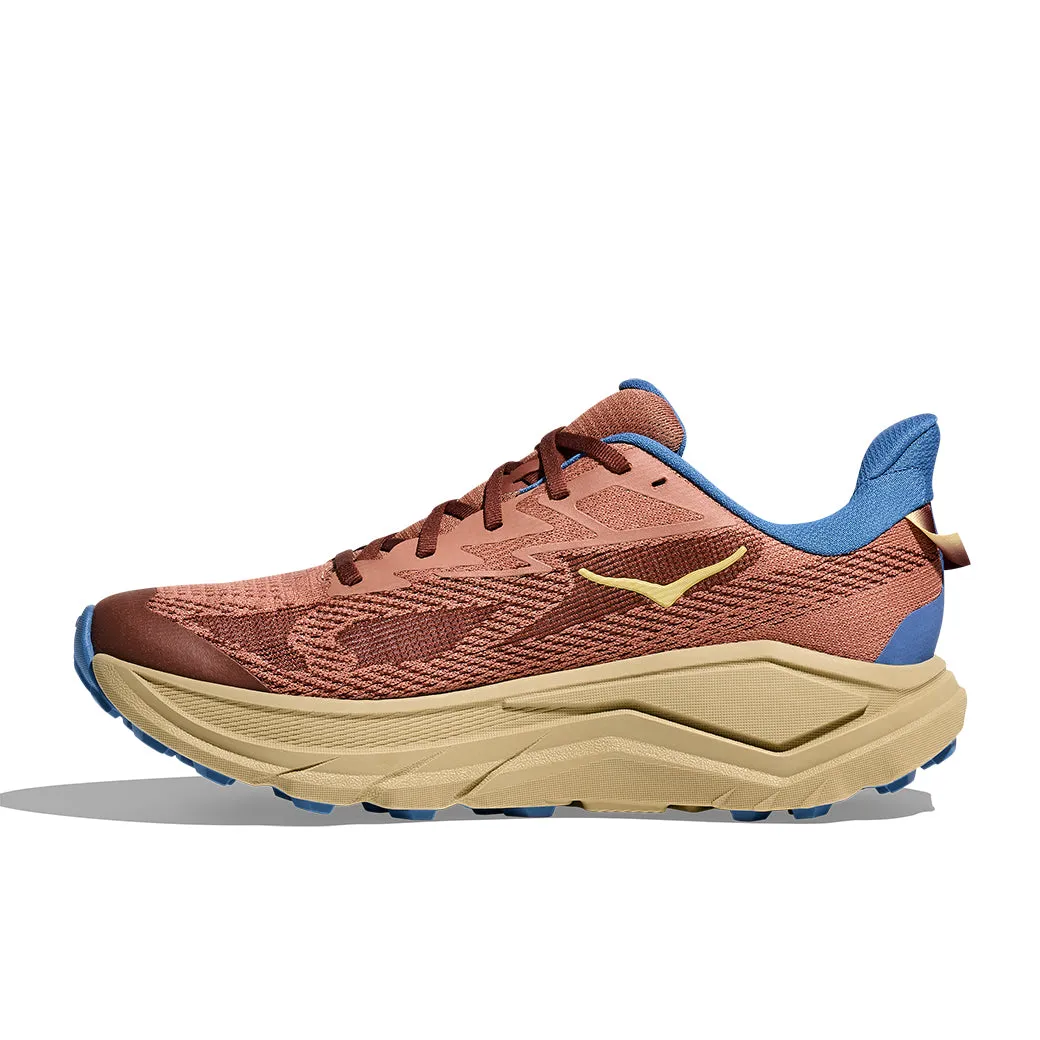 Mens Hoka Challenger 8 in Maple/ Cardamom indoor activity