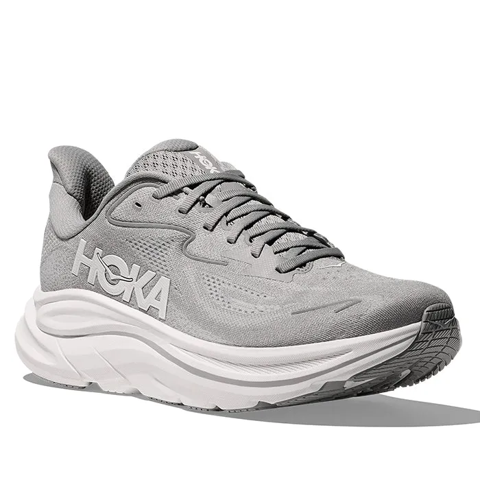 Mens Hoka Clifton 10 in Stellar Grey/Stardust Motion Comfort