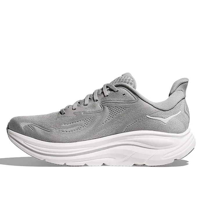 Mens Hoka Clifton 10 in Stellar Grey/Stardust Quick Support Pressure Zone Mapping