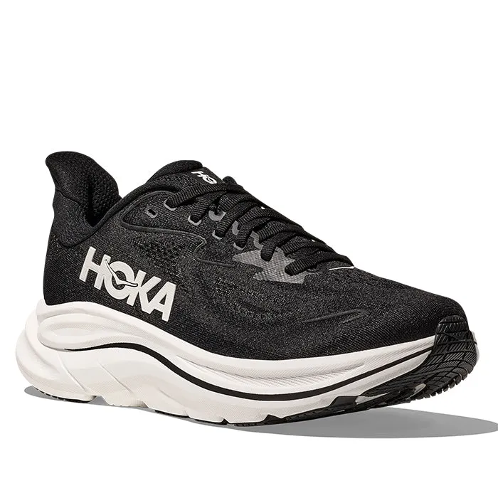 athletic style Supportive structure Mens Hoka Clifton 10 Wide in Black/White