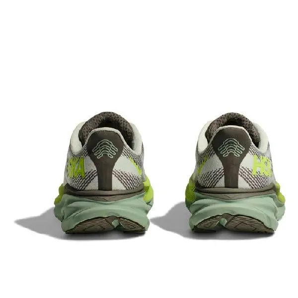 Dynamic Sole High Traction Mens Hoka Clifton 9 GTX in Slate/Aloe Vera