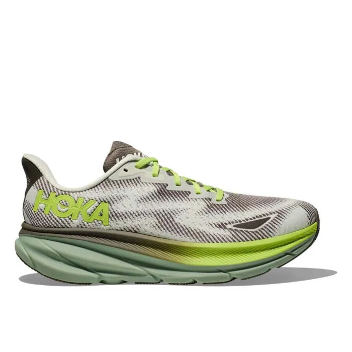Mens Hoka Clifton 9 GTX in Slate/Aloe Vera Supportive sole