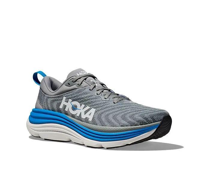 Step Smart Statement Piece Mens Hoka Gaviota 5 in Limestone/Diva Blue