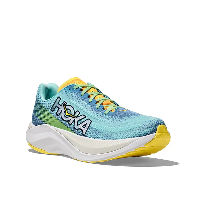 Mens Hoka Mach X in Dusk/Cloudless Lace Closure