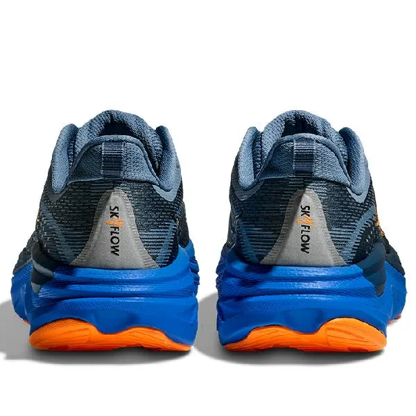 Mens Hoka Skyflow Wide in Downpour/Thunder Cloud Pressure Zone Mapping Flexible Fabric