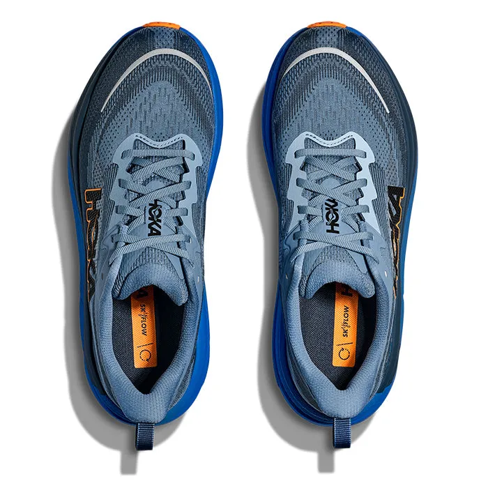 Outdoor Run Endurance Sole Mens Hoka Skyflow Wide in Downpour/Thunder Cloud