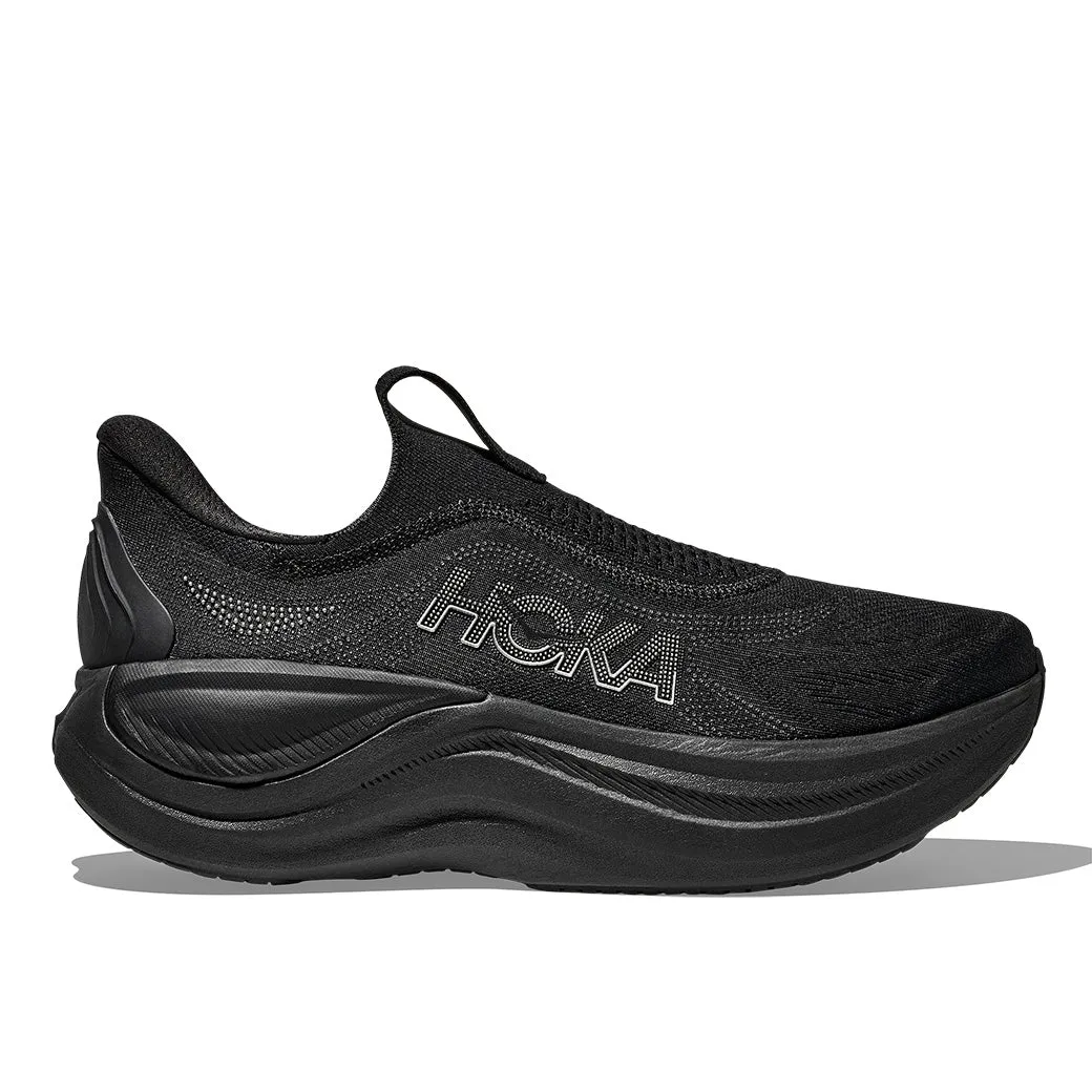 Movement Comfort Breathable Vamp Mens Hoka Skyward Laceless in Black/Black