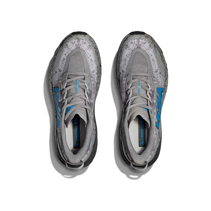 Trend-setting arch Mens Hoka Speedgoat 6 in Galactic Grey/Hoka Blue