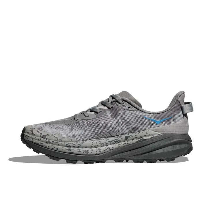 Timeless Support RaisedSole Mens Hoka Speedgoat 6 in Galactic Grey/Hoka Blue