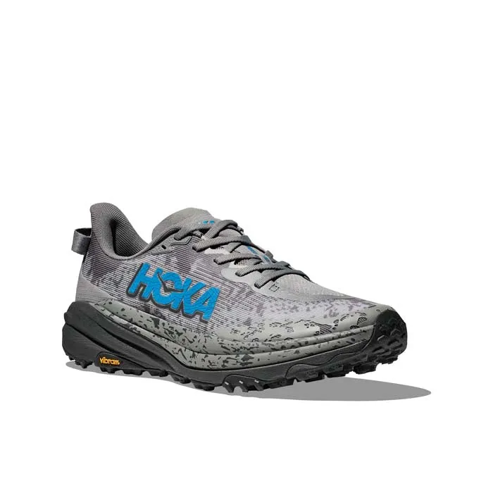 Mens Hoka Speedgoat 6 in Galactic Grey/Hoka Blue Classic Comfort Elite Athlete