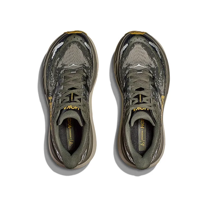 Mens Hoka Stinson ATR 7 in Olive Haze/Forest Cover Multi Density Outsole Motion Ready