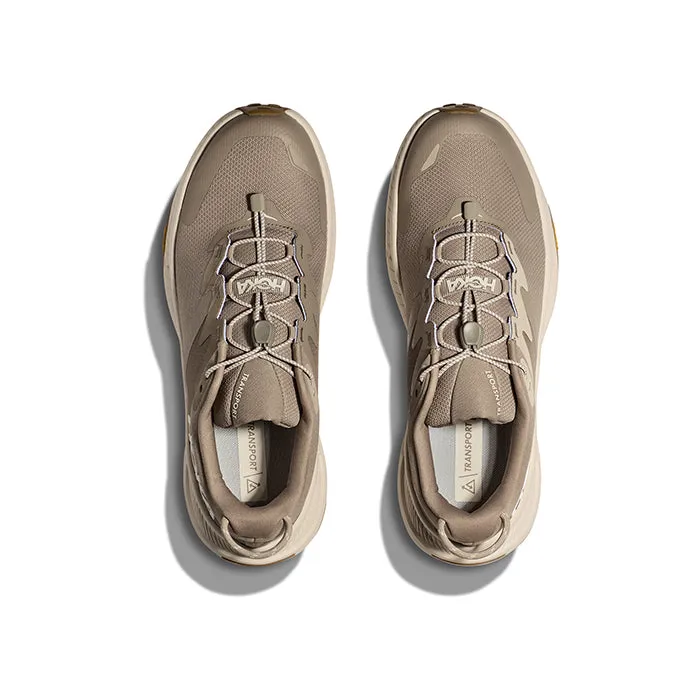Mens Hoka Transport in Dune/Eggnog Sporty Edge