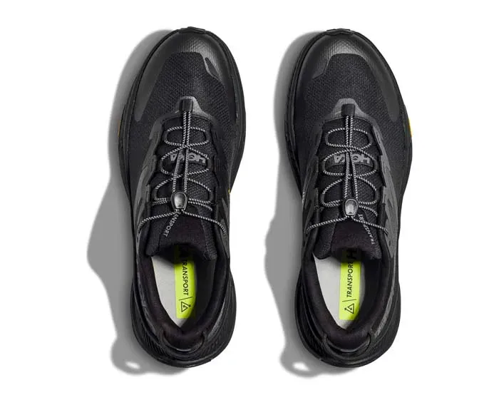 Impact-absorbing durability Mens Hoka Transport Wide in Black/Black