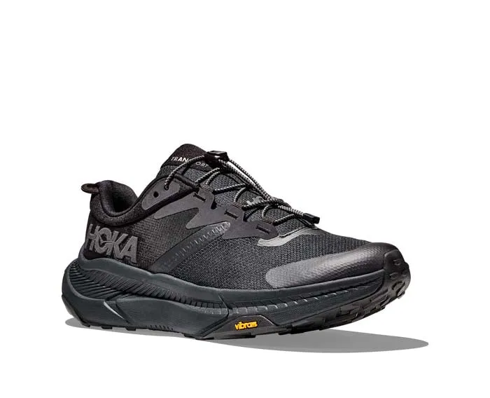 Mens Hoka Transport Wide in Black/Black Easy Travel