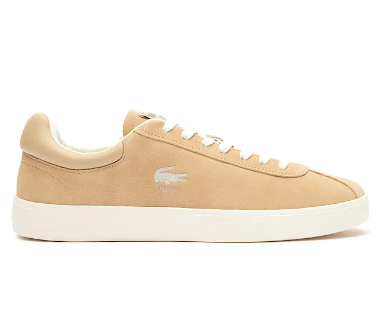 Men's Lacoste Baseshot 124 3 SMA (Light Brown/Off White) Active CarbonRubberOutsole