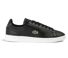 Men's Lacoste Carnaby Pro BL23 SMA (Black/White) running on a sand track shoes stretchy - material - flexibility shoes