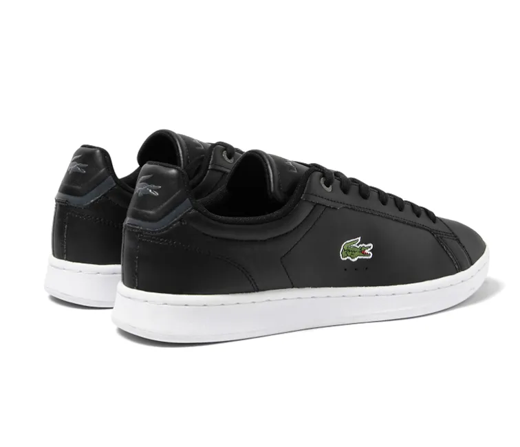 Men's Lacoste Carnaby Pro BL23 SMA (Black/White) Knit Upper running shoes for professional female runners