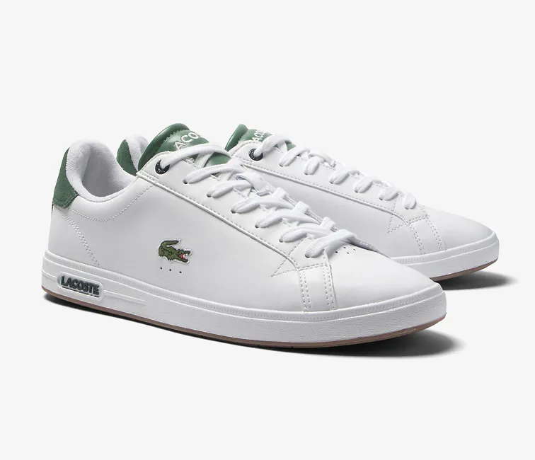 speed - optimized shoes true - to - size Men's Lacoste Graduate Pro 123 2 (White/Gum)