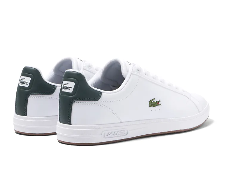 Torsion Support senior shoe charm Men's Lacoste Graduate Pro 222 1 SMA (White/Dark Green)