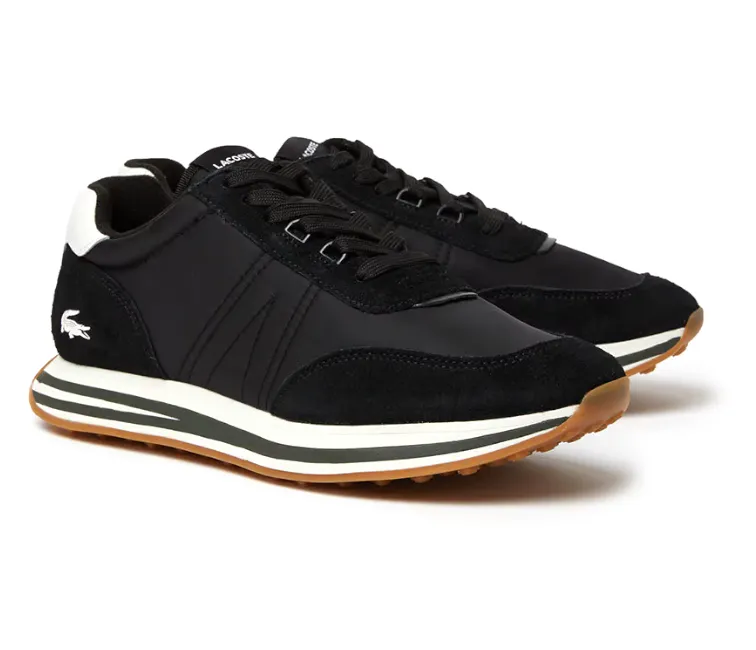 Men's Lacoste L-Spin 222 SMA (Black/Gum) Comfort Cushion Light - On - Feet