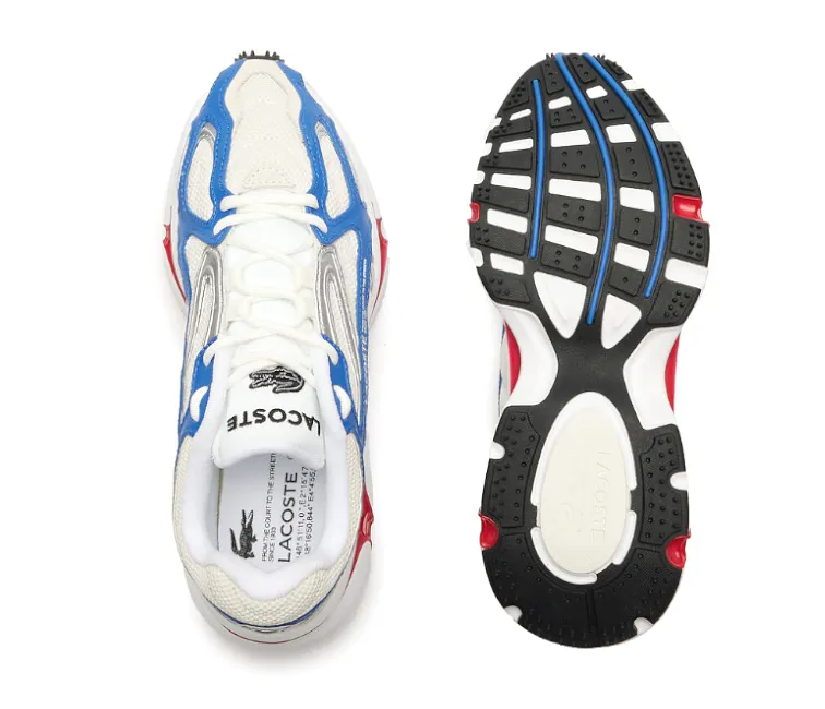 multi - colored running shoes dusk running shoes Men's Lacoste L003 2K24 124 1 SMA (White/Red/Blue)