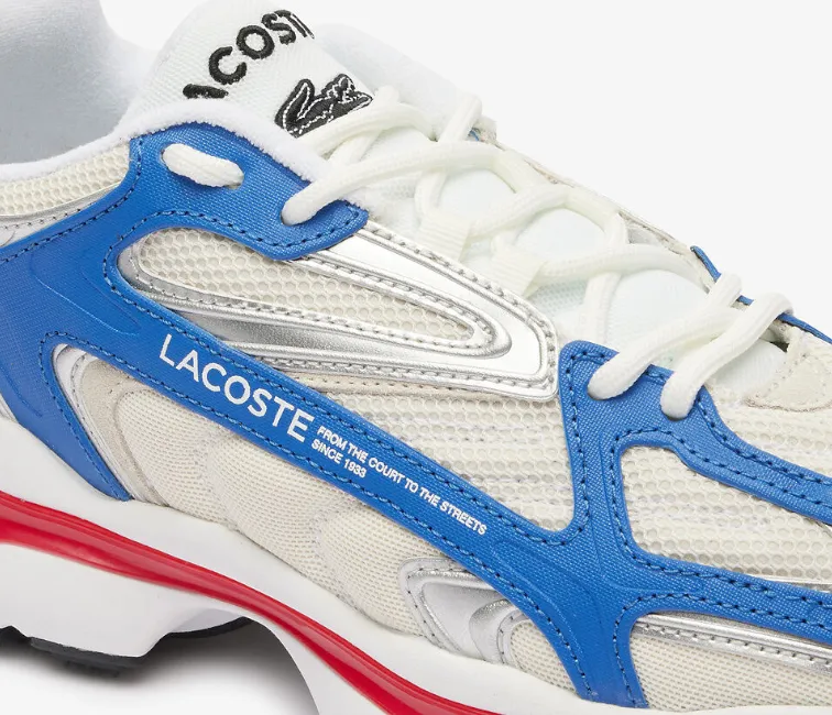 running with a lace - up closure Men's Lacoste L003 2K24 124 1 SMA (White/Red/Blue)