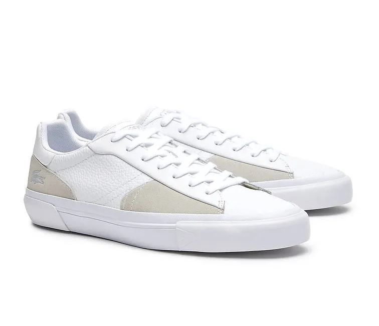 Men's Lacoste L006 222 SMA (White) running with a zipper closure Foot - care