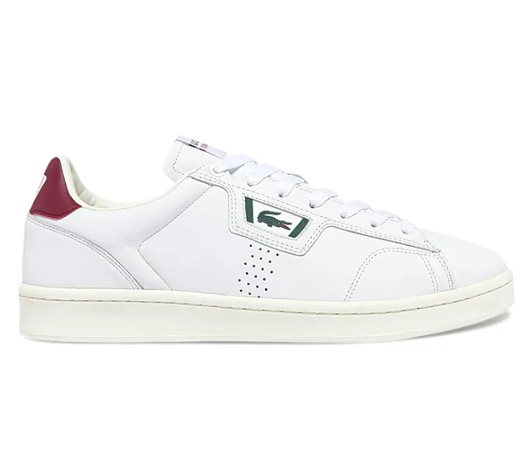 Men's Lacoste Masters Classic 07221 SMA (White/Burgundy) running in a canyon shoes modular
