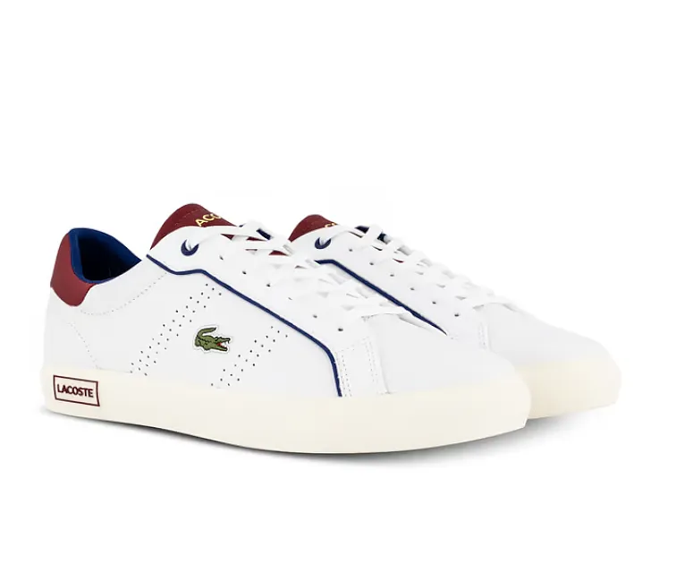 Racing - shoes Cross country running Men's Lacoste Powercourt 2.0 222 1 (White/Red)