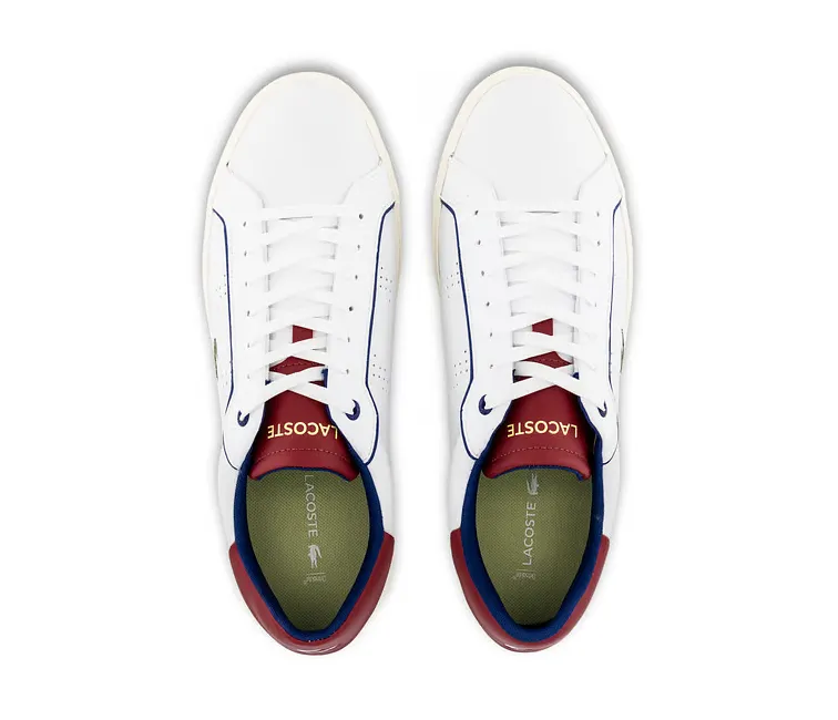 Men's Lacoste Powercourt 2.0 222 1 (White/Red) Ventilated Design unisex usability