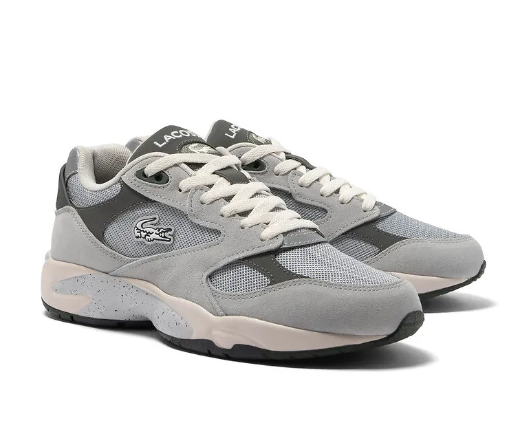 Men's Lacoste Storm 96 LO VTG 223 1 SMA (Light Grey/Dark Grey) logo - buttoned shoes fitness activities