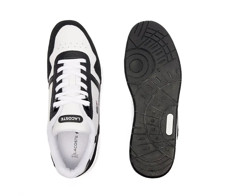 Men's Lacoste T-Clip 124 7 SMA (White/Black) dry - climate shoes lace - up