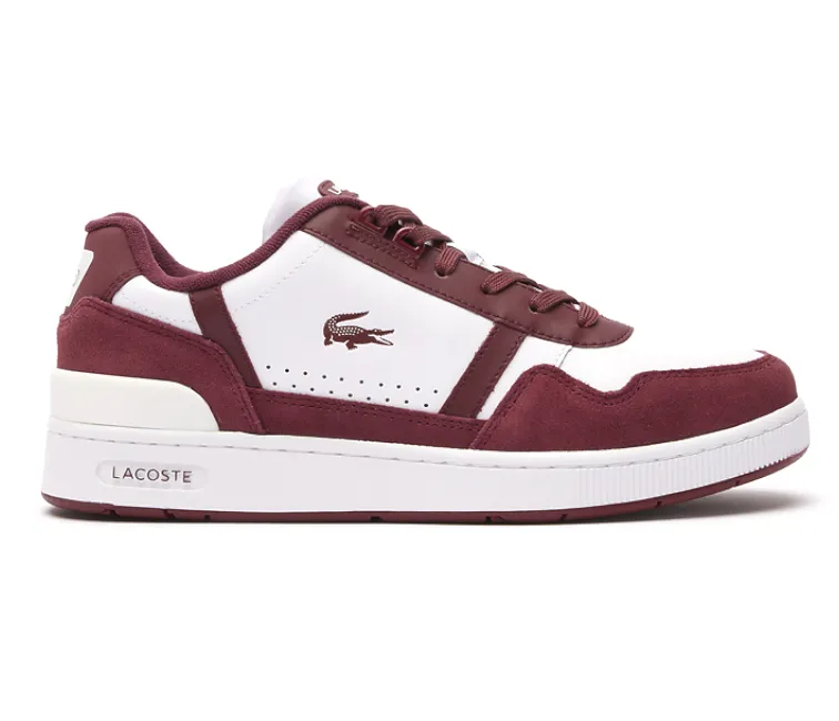 Men's Lacoste T-Clip 223 3 (White/Burgundy) Well-liked running in a desert area
