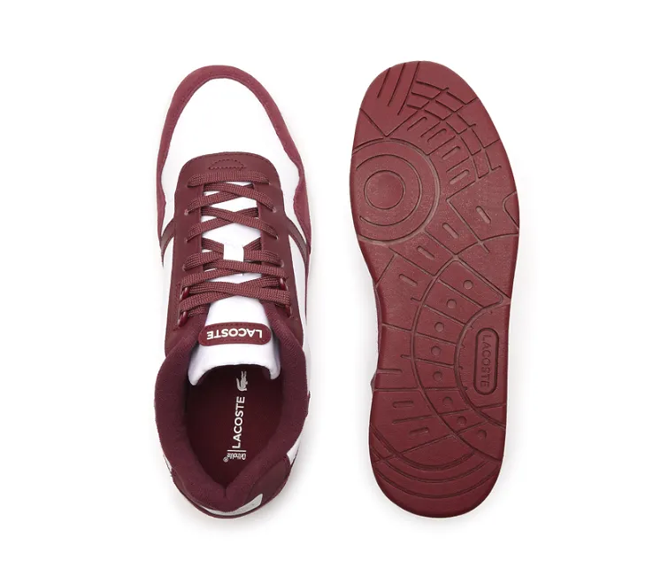 Men's Lacoste T-Clip 223 3 (White/Burgundy) running shoes for men in their 30s recovery - aid