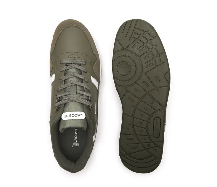 reflective - design shoes Men's Lacoste T-Clip 223 6 (Khaki/White)