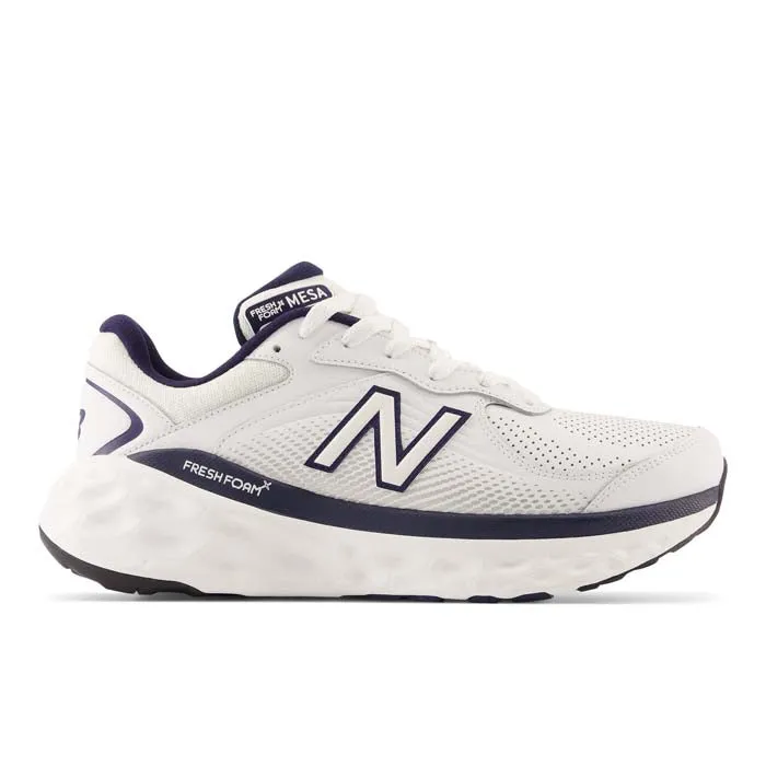 Mens New Balance Fresh Foam M840V1 in White/Team Navy/White Supportive Heel Anatomical Contouring