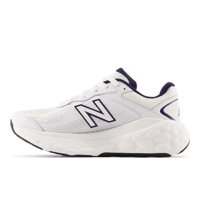 Mens New Balance Fresh Foam M840V1 in White/Team Navy/White Reinforced Arch Durable durability