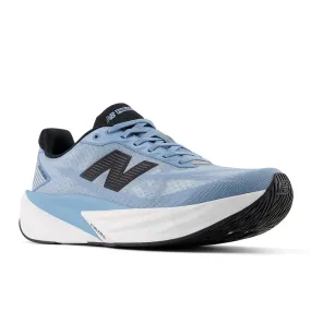 Mens New Balance FuelCell Rebelv5 in Still Water/Raincloud/White Vent Mesh