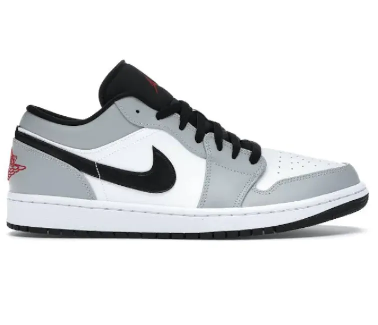 mid - cut educational - event running shoes Men's Nike Air Jordan 1 Low (Light Smoke Grey)
