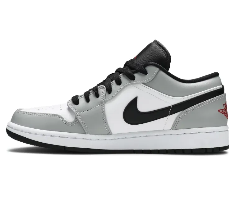 buckle - strap shoes Men's Nike Air Jordan 1 Low (Light Smoke Grey)